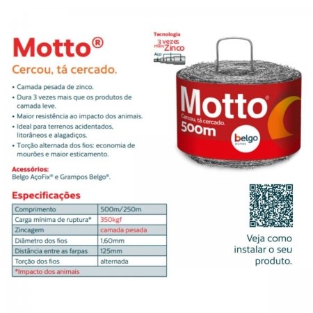 Arame Farpado Belgo Motto